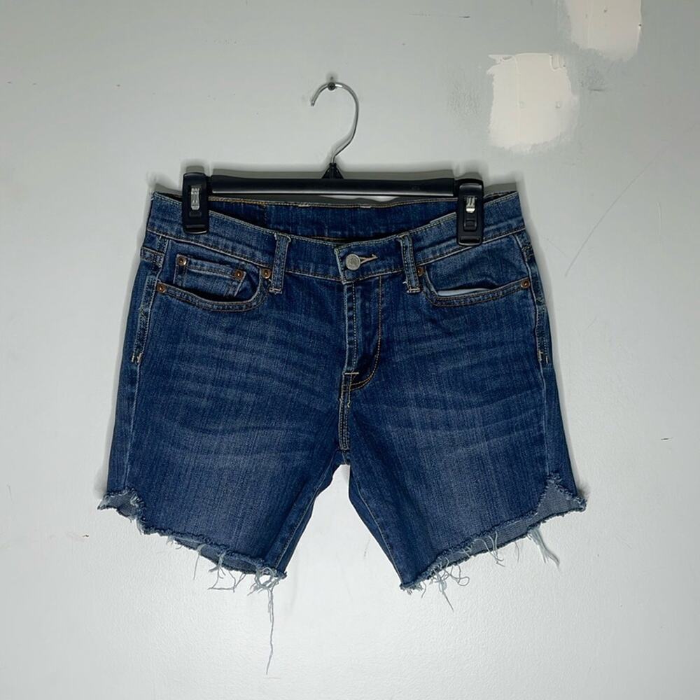 LUCKY BRAND Blue Denim “Sweet n’ Low” Cotton Blend Regular Inseam Shorts Size 4
